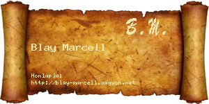 Blay Marcell névjegykártya